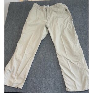 Carhartt Carpenter Jeans Men's 42x30 Beige Tan‎ Loose Fit B159 Workwear